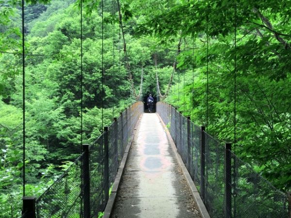 Nishizawa Valley's Futamata Suspension Bridge