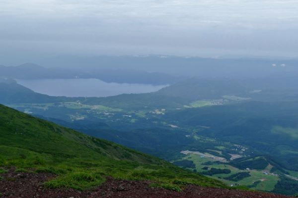 View From Mt. Akita-Komagatake Summit Akita Japan