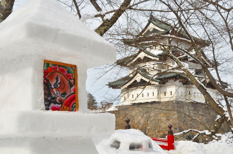 Hirosaki Castle Snow Lantern Festival 