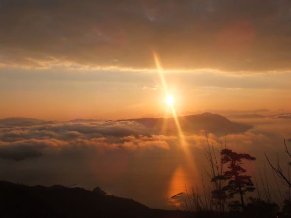 Sunrise from Mt. Misen Miyajima Japan