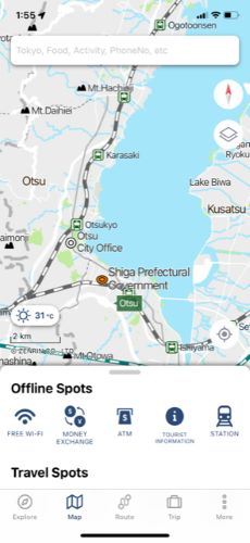 Japan Travel Apps Map Function 1 