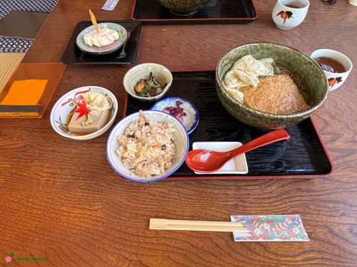Soba-Noodles-with-Tofu-Skin-Set-Meal-at-Kyoubijaya-Ohara-Kyoto-Japan