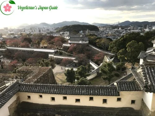 Himeji skyline from the top floor of Himeji Castle's Main Keep - Daitenshu
