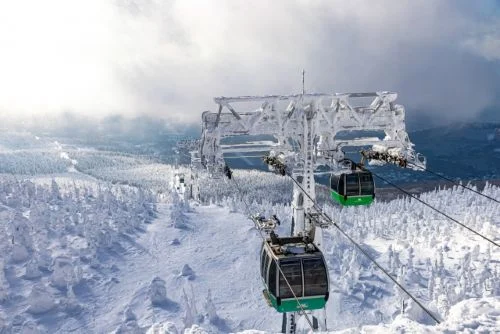 Zao Ropeway and Zao Snow Monsters Tree Rime